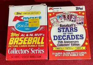 lot 11 image: (2) 1980s K-Mart Topps Baseball Card Sets
