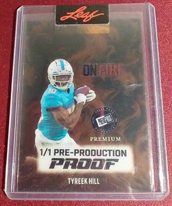 lot 17 image: Leaf Press Pass Premium Tyreek Hill Pre-Production Proof - 11