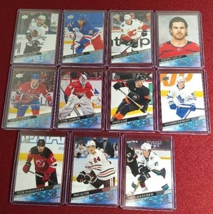 lot 24 image: (11) 2020-21 Upper Deck Young Guns Rookie Cards
