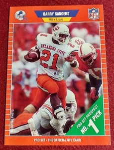 lot 26 image: 1989 Pro Set Barry Sanders Rookie Card