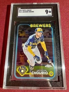 lot 30 image: 2024 Topps Chrome Jackson Chourio Rookie Card - SGC 9