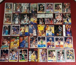 lot 37 image: (40) Basketball Cards - Mostly 1990s Superstars & HOFers