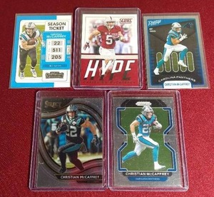 lot 46 image: (5) Christian McCaffrey Cards