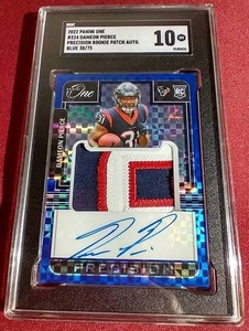 lot 47 image: 2022 Panini One Dameon Pierce RPA #d75 - SGC 10