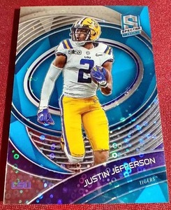 lot 59 image: 2022 Spectra Justin Jefferson Neon Blue - #d99