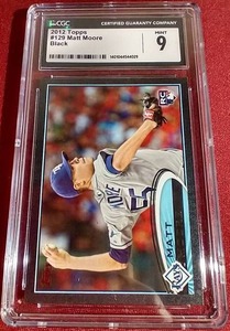 lot 66 image: 2012 Topps Matt Moore Black Rookie Card #d61 - CGC 9