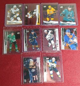 lot 67 image: (10) Upper Deck Hockey Clear Cut Insert Cards