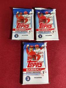 lot 69 image: (3) Unopened 2022 Topps Series 1 Baseball Card Packs