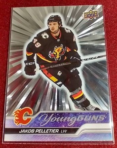 lot 75 image: 2023-24 Upper Deck Jakob Pelletier Outburst Silver Young Guns Rookie Card