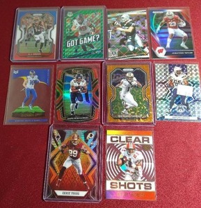 lot 78 image: (10) Football Cards - All Parallels, Prizms, Etc