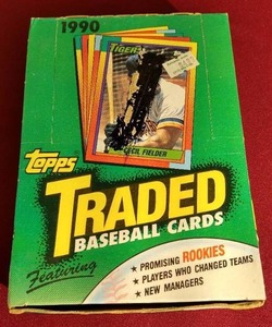 lot 90 image: 1990 Topps Traded Baseball Wax Box