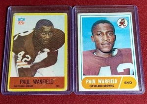 lot 93 image: 1967 & 1968 Paul Warfield Cards