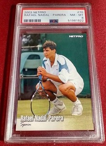 lot 97 image: 2003 Netpro Rafael Nadal Rookie Card - PSA 8