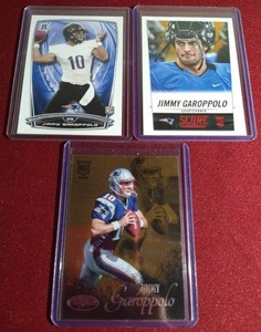 lot 107 image: (3) Jimmy Garoppolo Rookie Cards