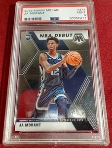 lot 108 image: 2019 Mosaic Ja Morant Rookie Card - PSA 9