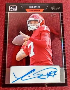 lot 109 image: 2023 Pro Set Pure Nick Evers Autograph Card - #d2