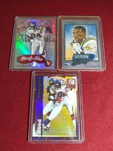 lot 119 image: (3) Numbered Vikings Cards - WR Legends