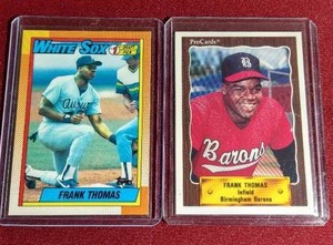 lot 126 image: (2) Frank Thomas Rookie Cards