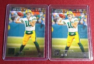 lot 136 image: (2) 2020 Chronicles Jordan Love Rookie Cards - Silver & Green