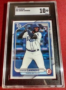 lot 141 image: 2024 Bowman Junior Caminero Rookie Card - SGC 10