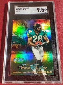 lot 144 image: 1998 Flair Showcase Fred Taylor Rookie Card - SGC 9.5