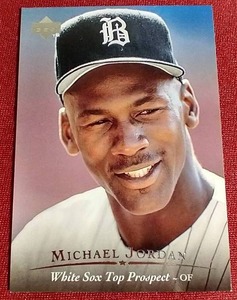 lot 146 image: 1994 Upper Deck Michael Jordan Baseball Rookie Card