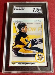 lot 147 image: 1990-91 Upper Deck Mark Recchi Rookie Card - SGC 7.5