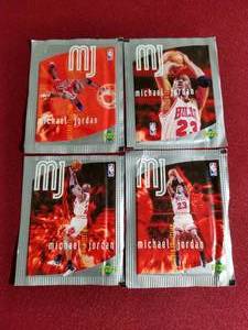 lot 149 image: (4) 1998 Upper Deck Michael Jordan Sticker Packs