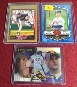 lot 155 image: (3) Numbered Minnesota Twins Star Cards