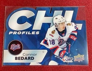 lot 156 image: 2021-22 Upper Deck CHL Die-Cut Connor Bedard Prospect Card