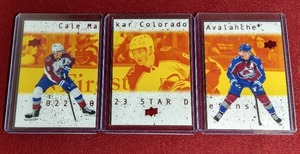 lot 165 image: 2022-23 Upper Deck 3-Card Cale Makar Mini Set