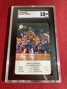 lot 166 image: 1988 Fournier Magic Johnson - SGC 10
