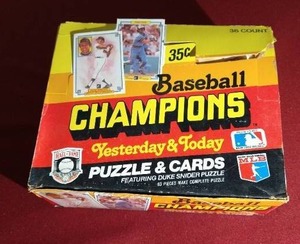 lot 189 image: 1984 Donruss Baseball Champions Wax Box