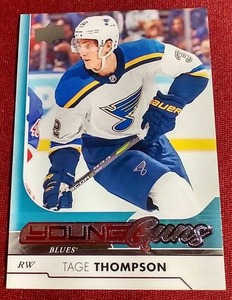 lot 193 image: 2017-18 Upper Deck Tage Thompson Young Guns Rookie Card