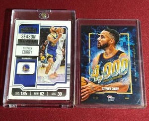 lot 196 image: (2) Stephen Curry Cards