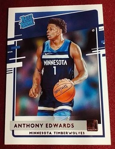 lot 198 image: 2020-21 Donruss Anthony Edwards Rated Rookie Card