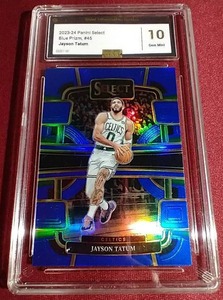 lot 205 image: 2023-24 Select Jayson Tatum Blue Prizm - GAS 10