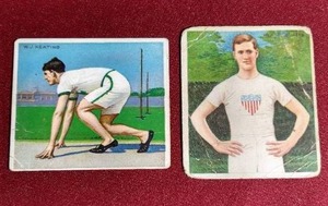 lot 214 image: (2) 1910 T218 Athlete Cards - Awesome