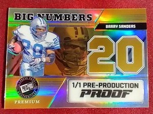 lot 218 image: Press Pass Premium Barry Sanders Pre-Production Proof - 11