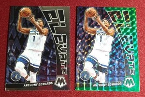 lot 220 image: (2) Mosaic Anthony Edwards Cards