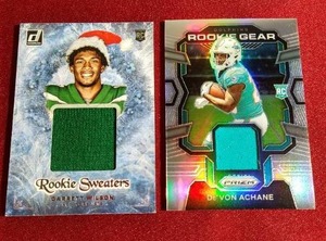 lot 238 image: (2) Football Rookie Patch Cards