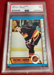 lot 242 image: 1989 O-Pee-Chee Trevor Linden Rookie Card - PSA 7