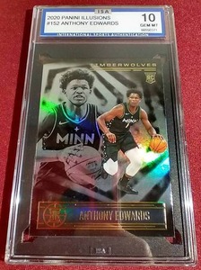 lot 245 image: 2020 Illusions Anthony Edwards Rookie Card - ISA 10