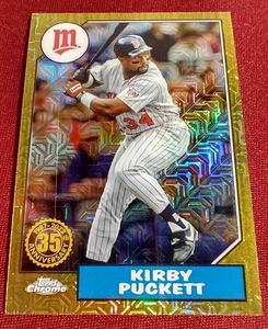 lot 246 image: 2022 Topps 1987 35th Anniversary Chrome Kirby Puckett
