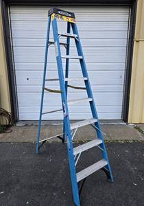 lot 101 image: Very Condition WERNER 8 Fiberglass Stepladder 