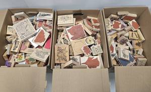 lot 121 image: HUGE Collection of New & Like New Rubber Stamps