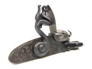 lot 78 image: Antique Flintlock Rifle Trigger Mechanism