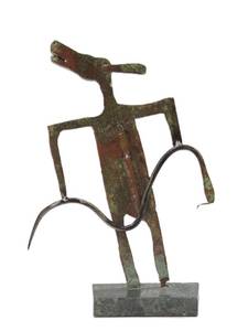 lot 81 image: Handmade Southwestern Figural Metal Sculpture - Scottsdale, AZ Artist #3