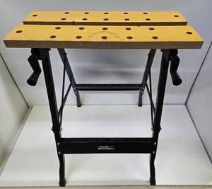 lot 57 image: Like-New WORKZONE Portable Folding Workbench Table