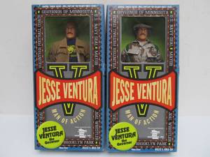 lot 16 image: 2 Different Mint in Box JESSE VENTURA Action Figures